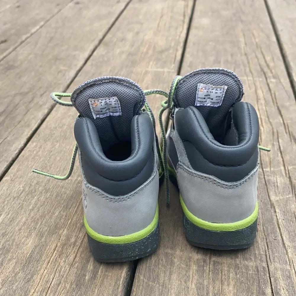 Timberland Toddler Field Boots Grey and Green
